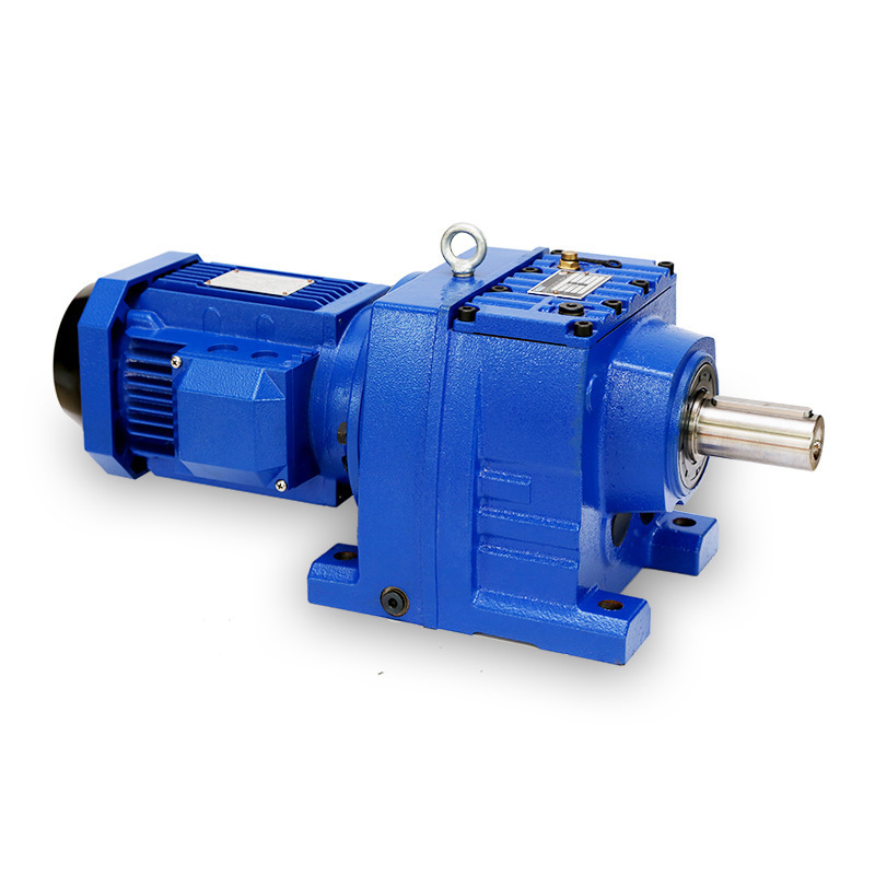 R Series Foot Mounted Inline Helical Speed Gearbox Reducer With 3kw Three-phase Electric Motor