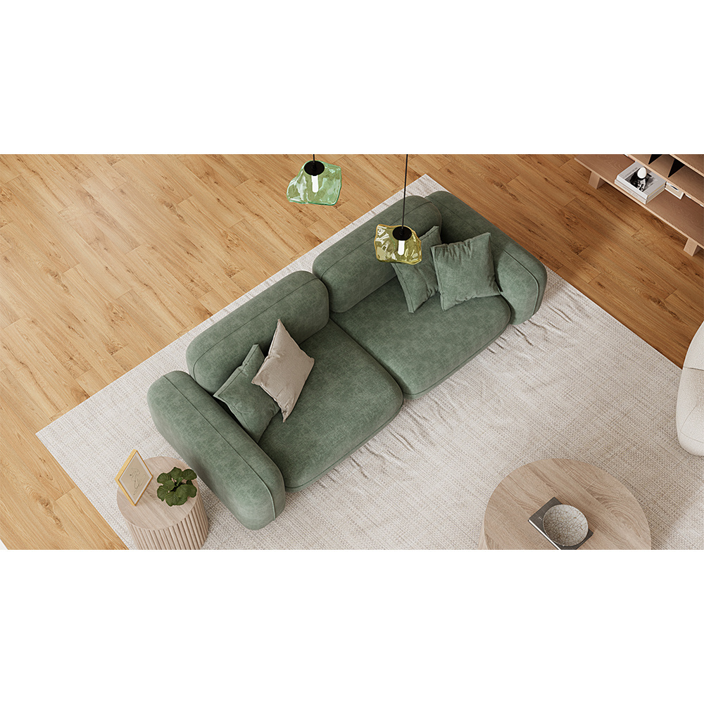 MIGLIO 5792 | Italian minimalist modular sofa dark green