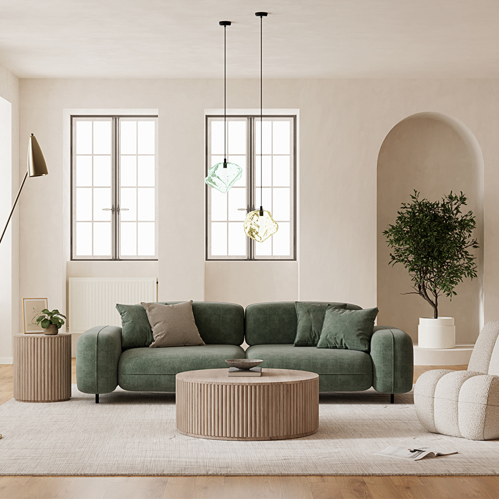 MIGLIO 5792 | Italian minimalist modular sofa dark green