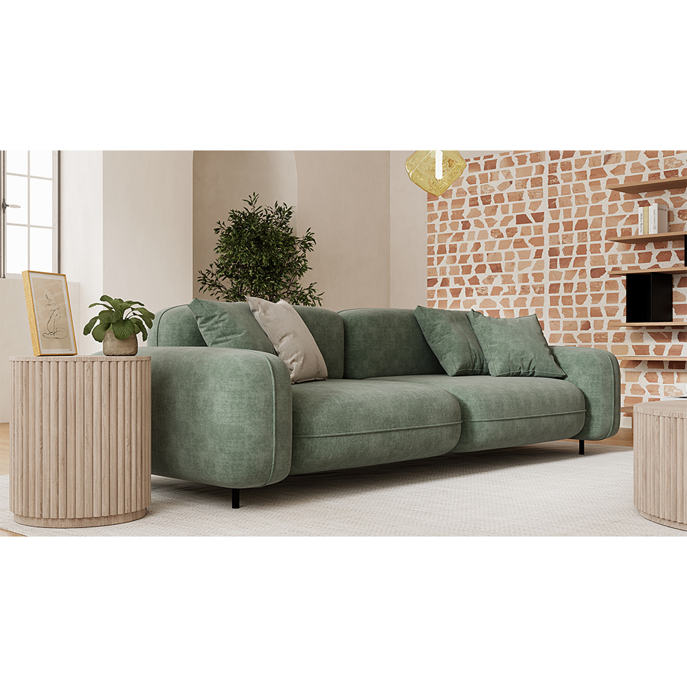 MIGLIO 5792 | Italian minimalist modular sofa dark green