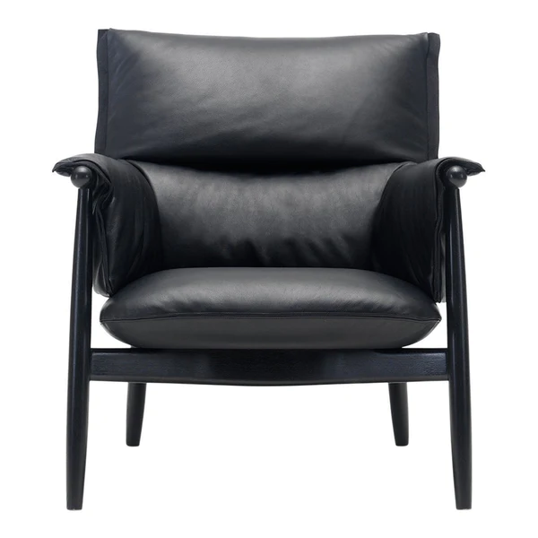 Luxury Comfortable Furniture Leather Chair Black Arm Chairs For Living Room Lounge