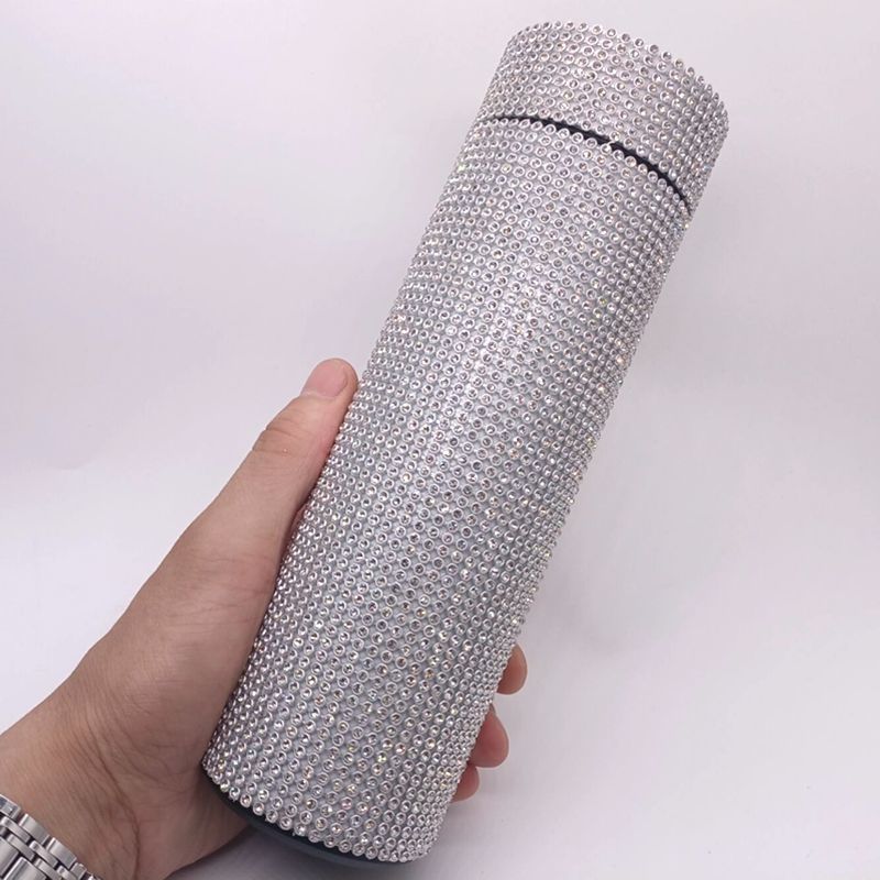 2022 Hot Sales Luxury Shining Smart bling Rhinestone Diamond Crystal Water Bottle