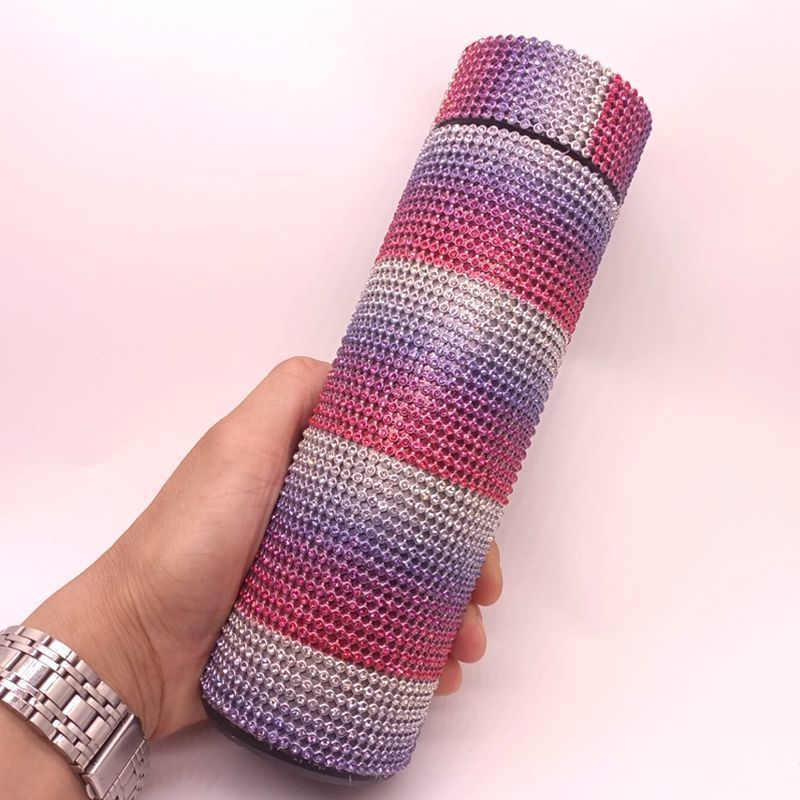 2022 Hot Sales Luxury Shining Smart bling Rhinestone Diamond Crystal Water Bottle