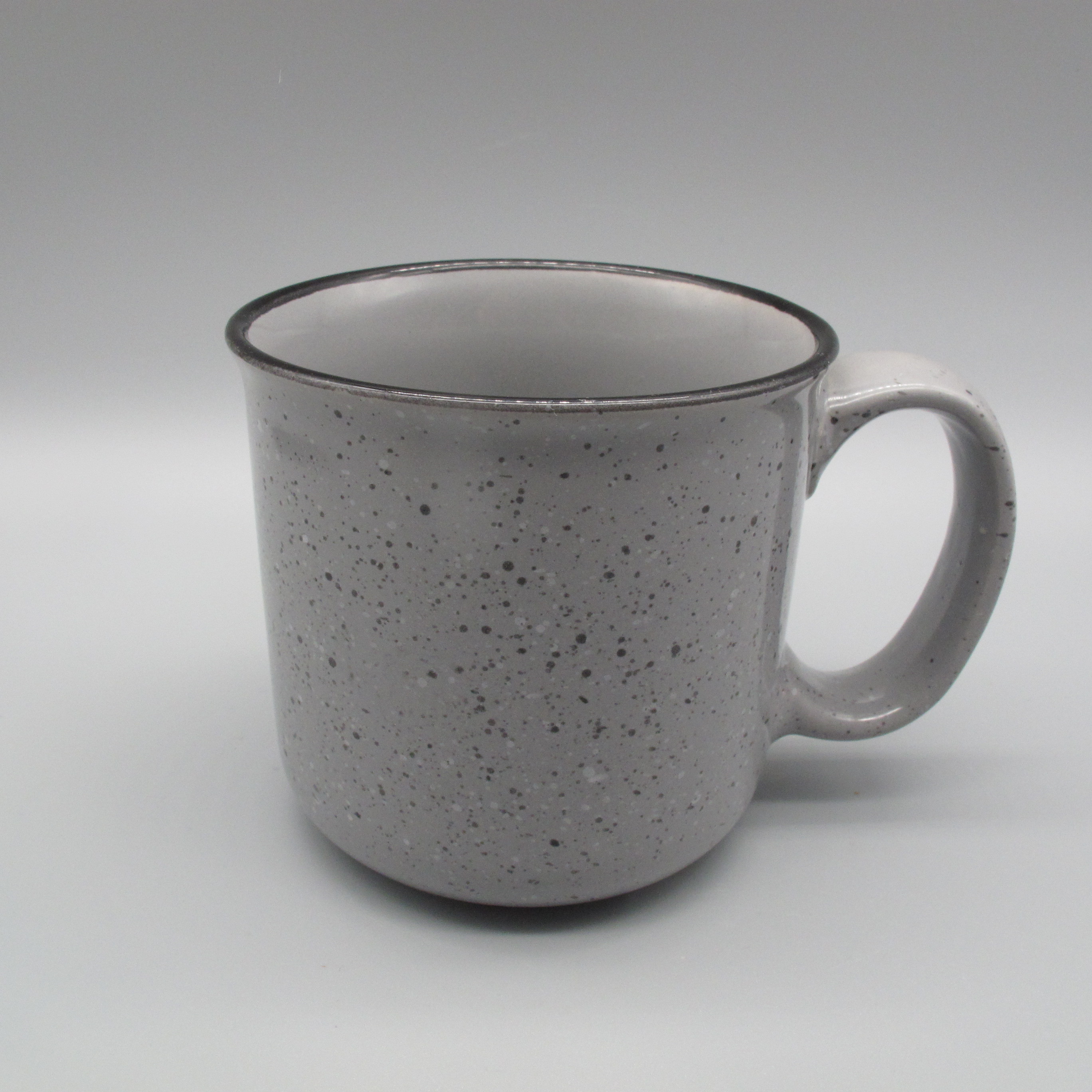 wholesale 15oz speckled porcelain campfire mug stoneware splash ink coffee cup ceramic campfire mug