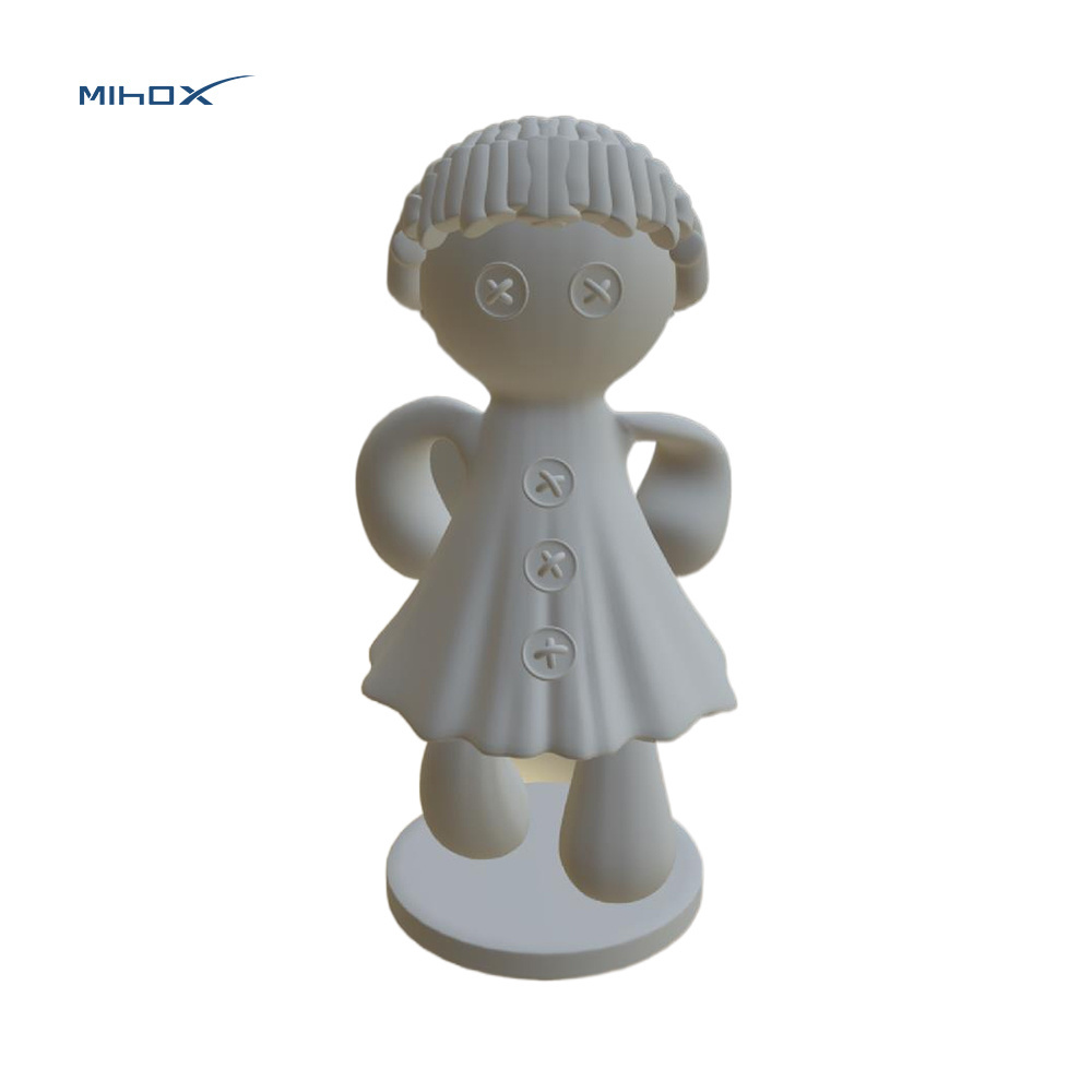 girl Customized PVC DIY blank white vinyl figure toys drawing white pvc figures