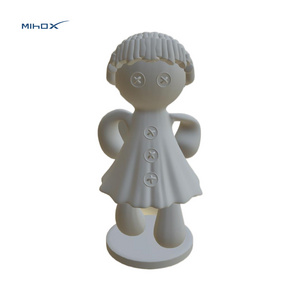 girl Customized PVC DIY blank white vinyl figure toys drawing white pvc figures