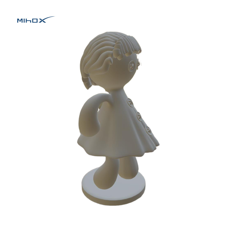 girl Customized PVC DIY blank white vinyl figure toys drawing white pvc figures