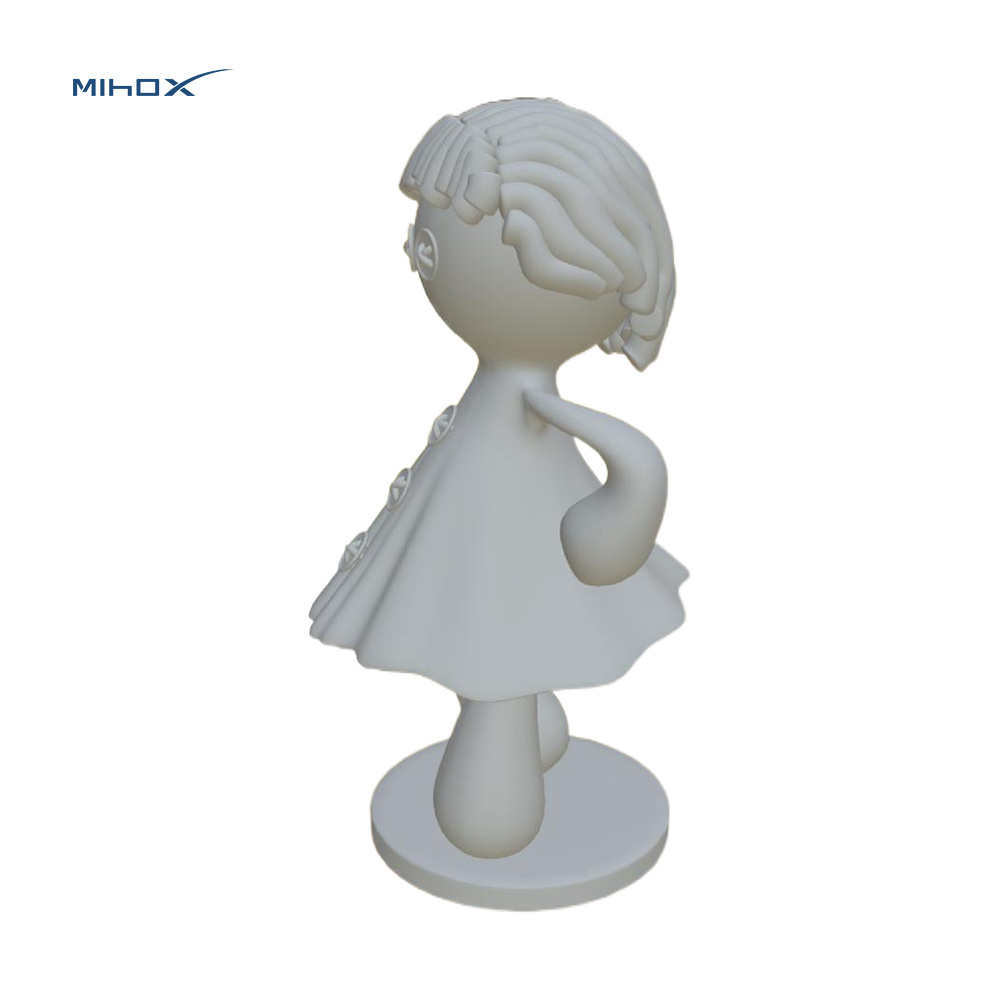 girl Customized PVC DIY blank white vinyl figure toys drawing white pvc figures