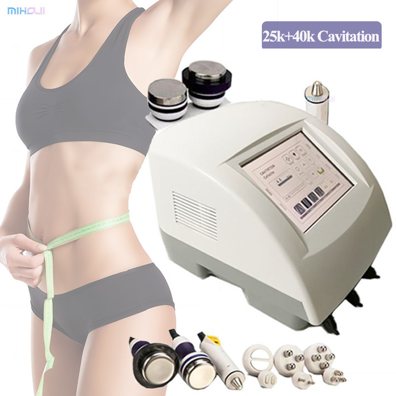 9 In 1 40K Ultrasonic Cavitation Vacuum RF Laser 2 Probes 25K Cavitation Laser Slimming Machine