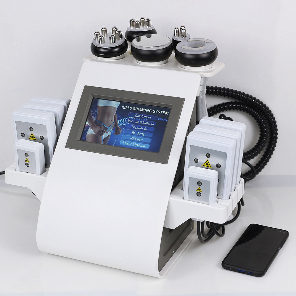 6 in 1 Vacuum Cavitation System Equipment Weight Loss radio frequency cavitation rf slimming beauty machine