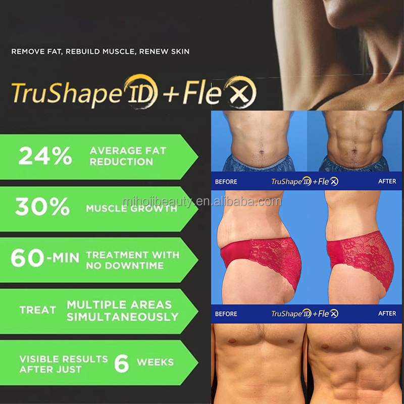 2 In 1 Vertical Ems Muscle Training Trushape Monopolar Rf Fat Dissolving Weight Loss Trushape Flex+ID  Machine