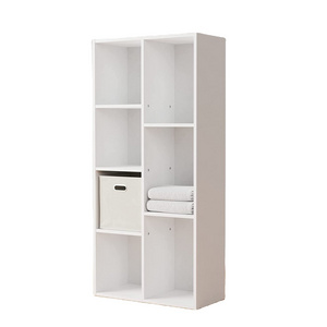 Modern cube bookcase 7-Cube Organizer front shelving compartments bookcase