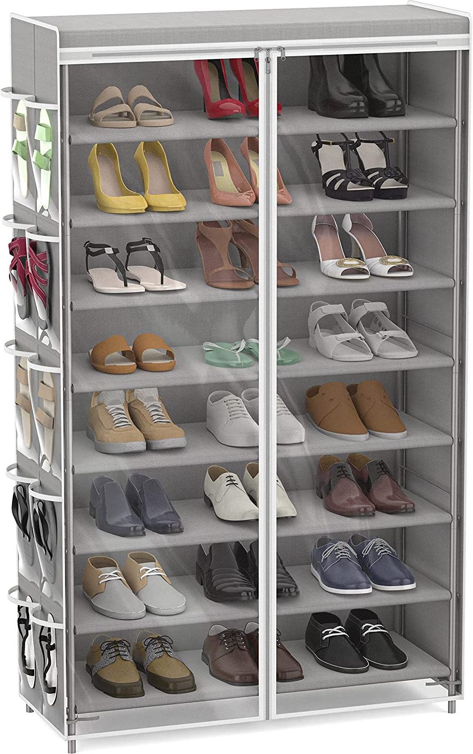 White texture   8 Tiers  Rack with  Stores up to 29-36 pairs of shoe