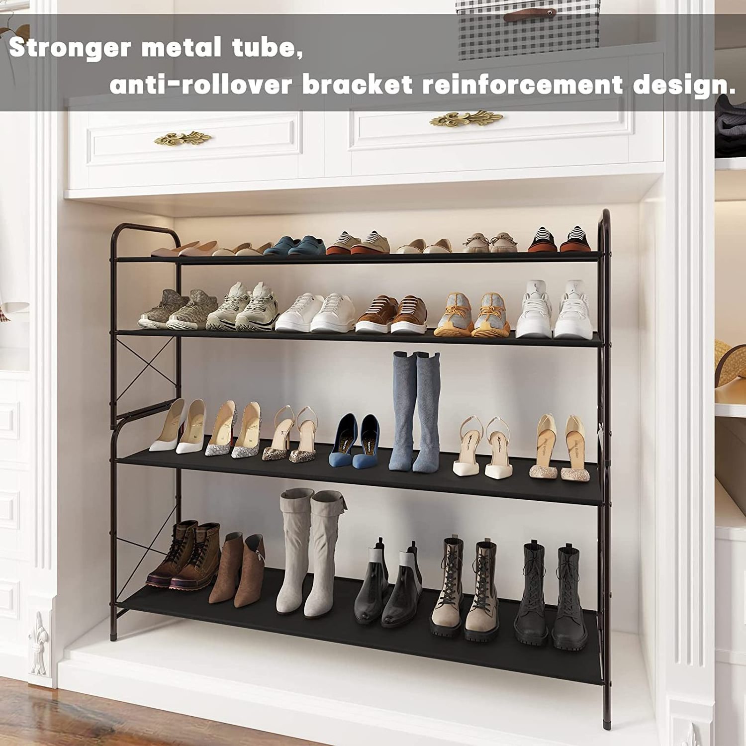 Tier Bronze Long Shoe Rack, 45.5