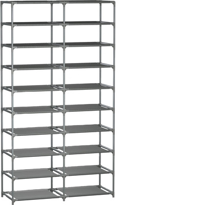 10 Tiers Shoe Rack, 36-49 Pairs Large  Organizer, Space Saving  Shelf, Non-Woven Fabric  Storage Cabinet