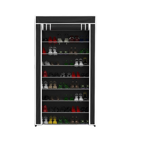 Home Shoe Storage Rack 9-Tier Shoe Rack  for Dust and Metal Frame Freestanding Vertical Shoe Storage Cabinet