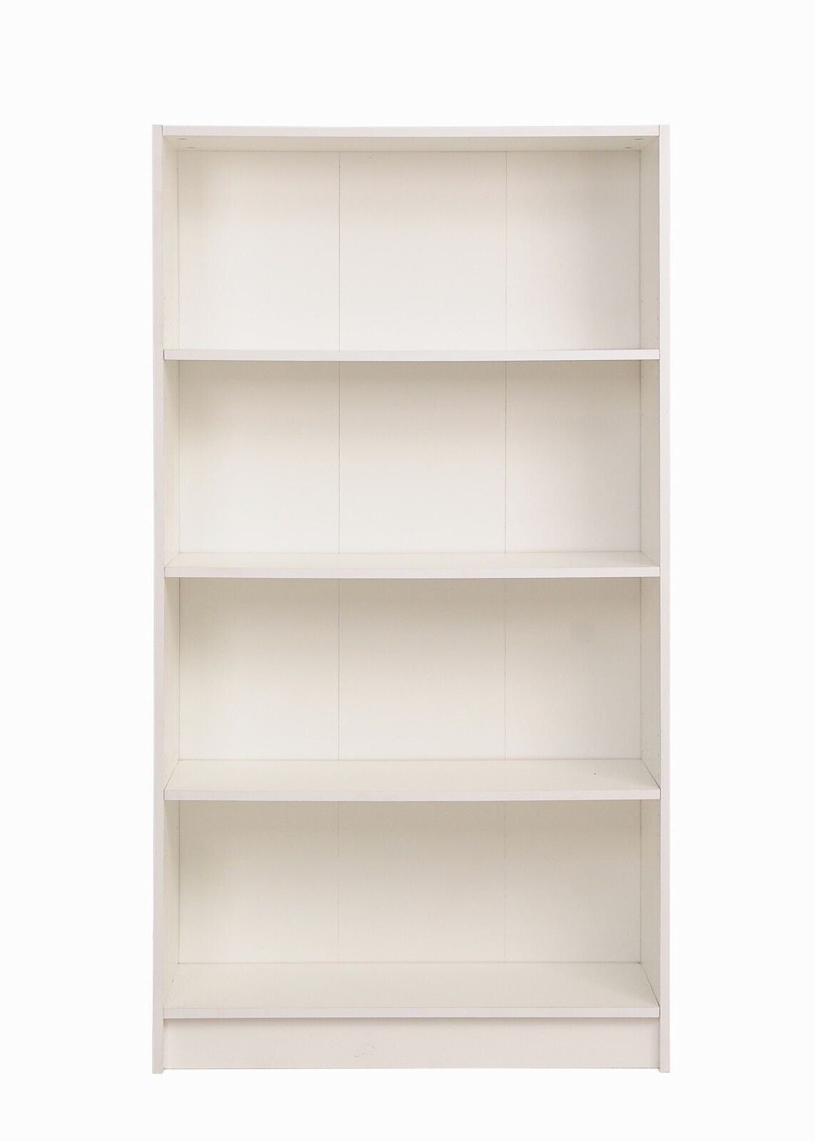 4 Tier Wide Bookcase Storage Display Shelving Unit Stand Rack White Bookshelf