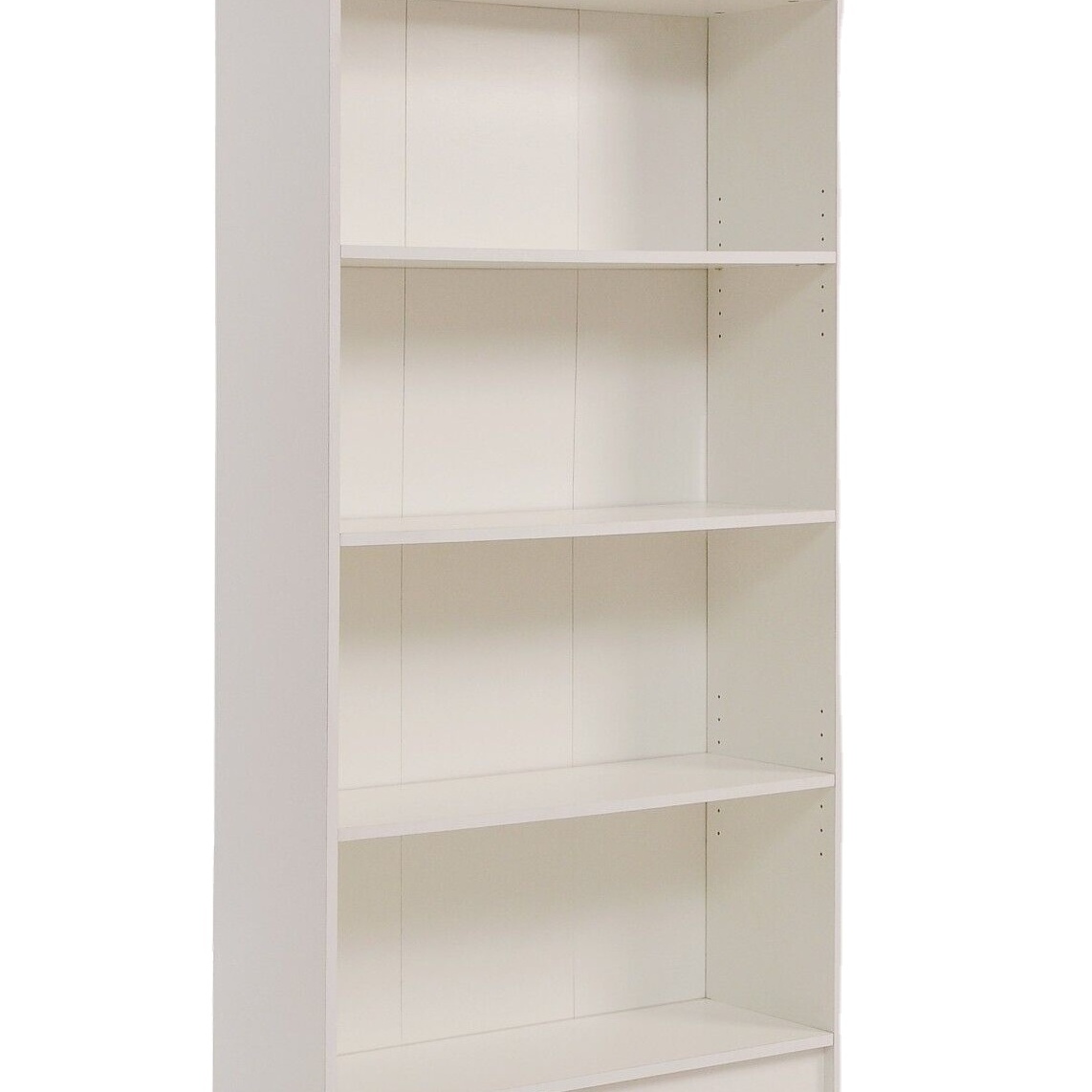 4 Tier Wide Bookcase Storage Display Shelving Unit Stand Rack White Bookshelf