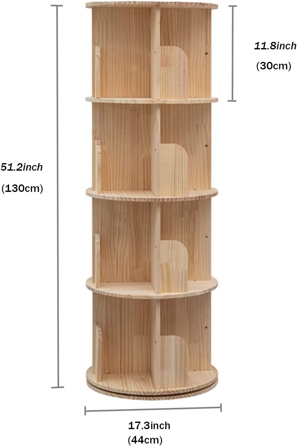 Small Spaces Freestanding Cube Display Storage OrganizerFloor Standing Bookcase Storage  Wood Narrow Book Shelf