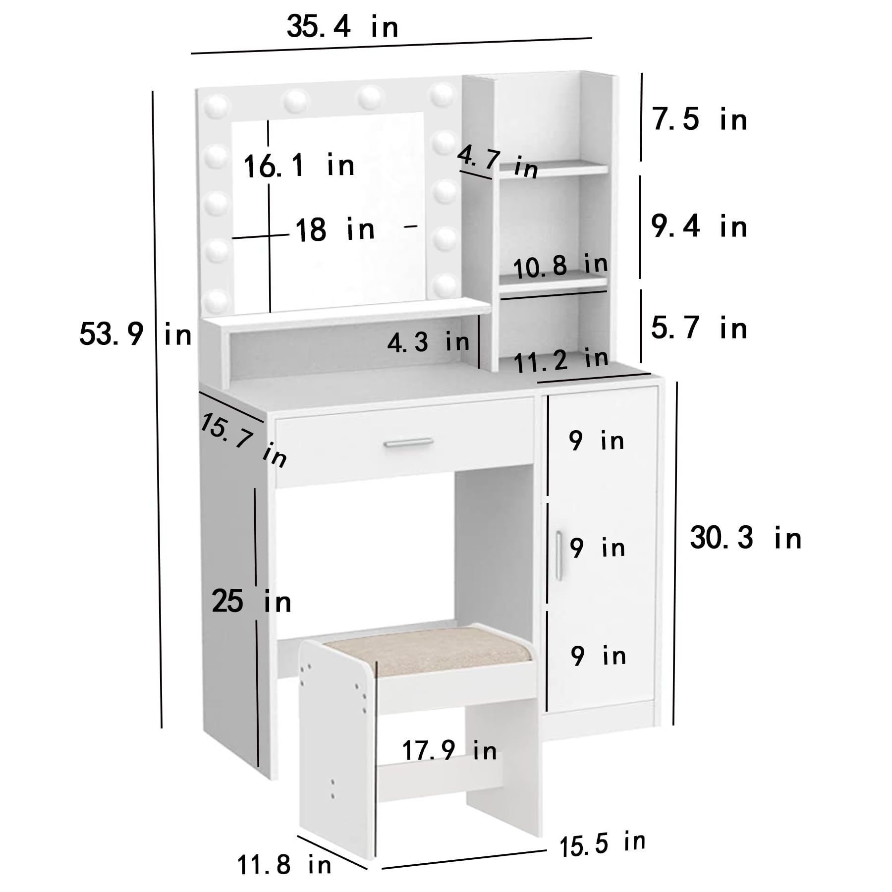 Dresser with mirror and locker, modern minimalist design style bedroom furniture, bedroom dresser