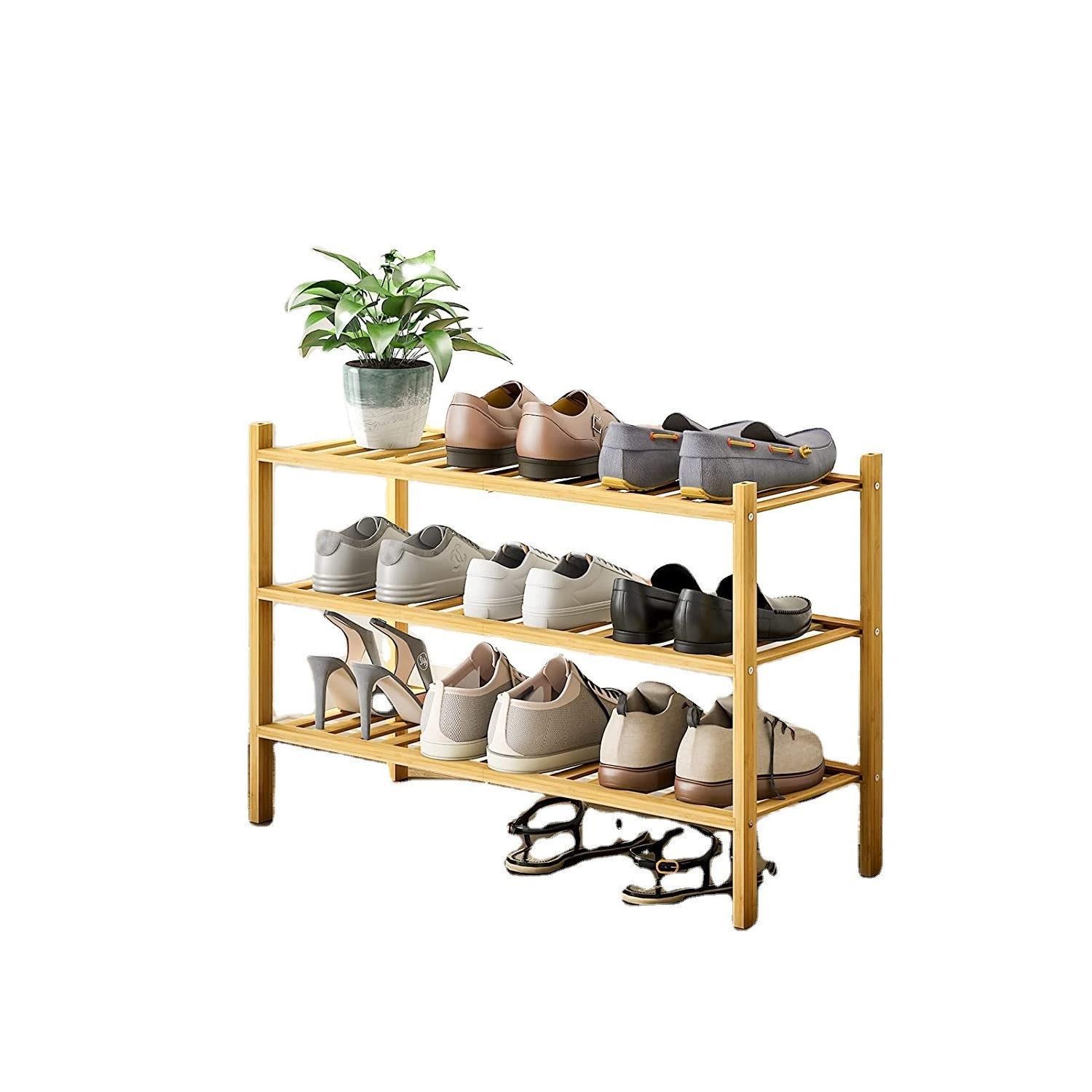 Stackable Heavy Duty  Multi-Function, Free Standing Shoe Racks for Bedroom Hallway Closet