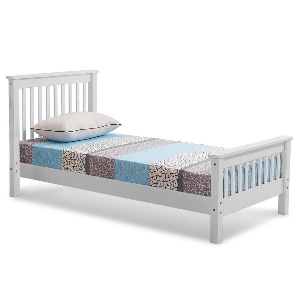 Pictures of white furniture super single wood bed frame