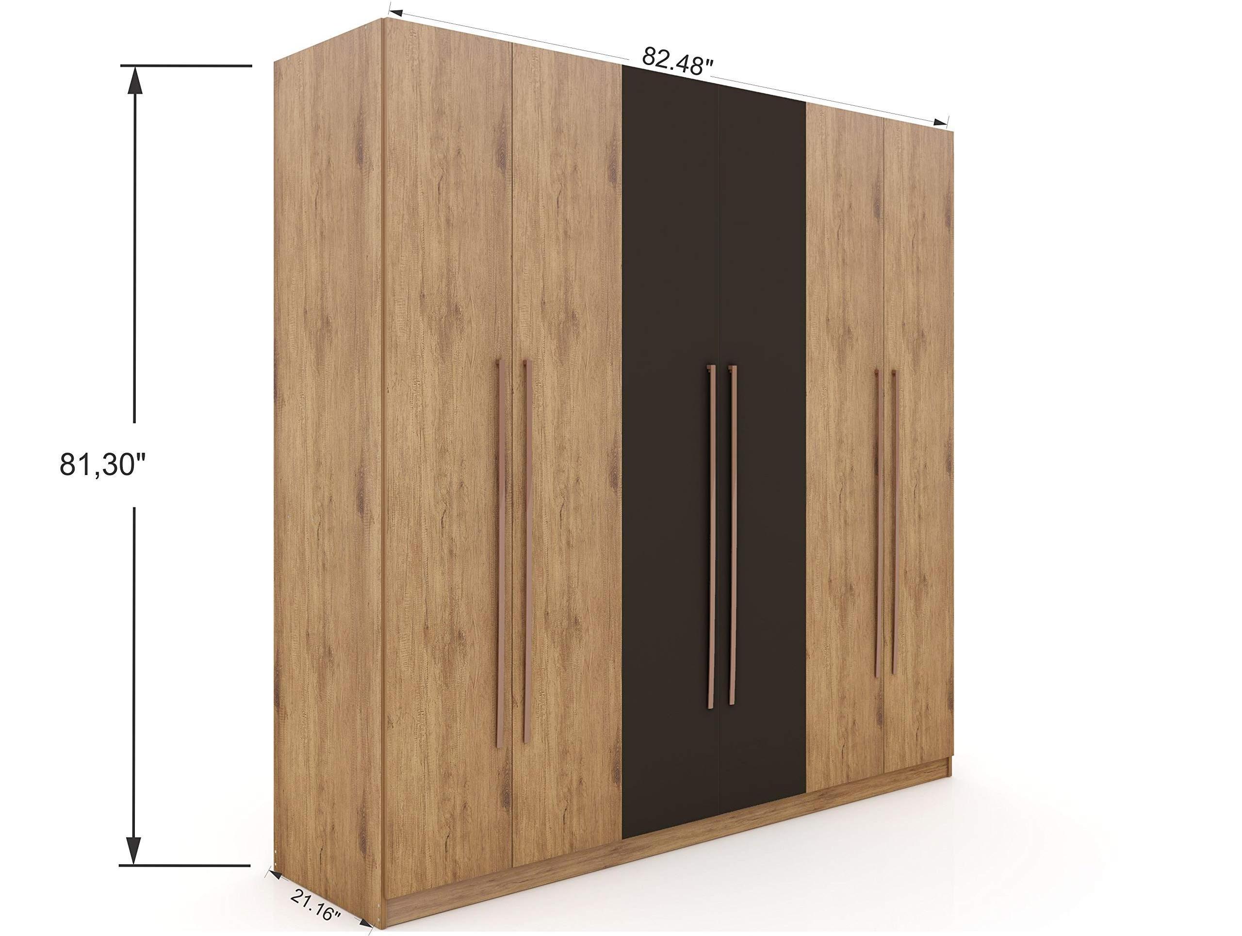 Comfort Contemporary Modern Freestanding Wardrobe Closet, 82.48