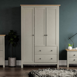 Modern Nordic style two pull three door armoire