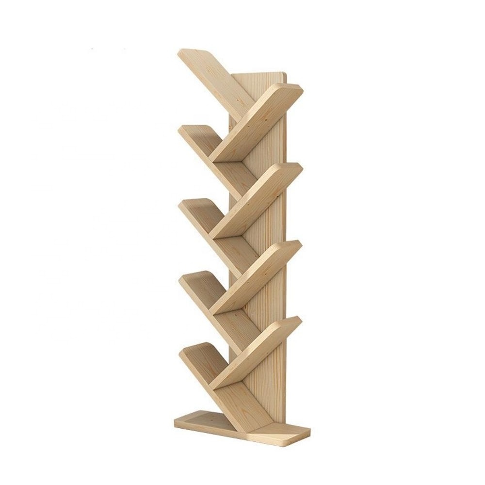 wholesale modern design bookshelves / wooden tree shapeshape book shelf