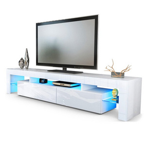 Modern Design Professional Living Room Furniture Table Top TV Stand Tempered Glass OEM Time Packing Pcs Package Feature Material