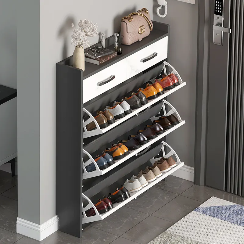 2023 New shoe cabinet with drawer living room bedroom furniture large capacity shoe rack