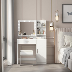 Dresser with mirror and locker, modern minimalist design style bedroom furniture, bedroom dresser