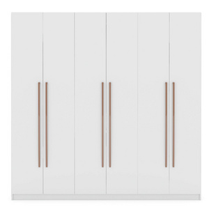 Comfort Contemporary Modern Freestanding Wardrobe Closet, 82.48", White