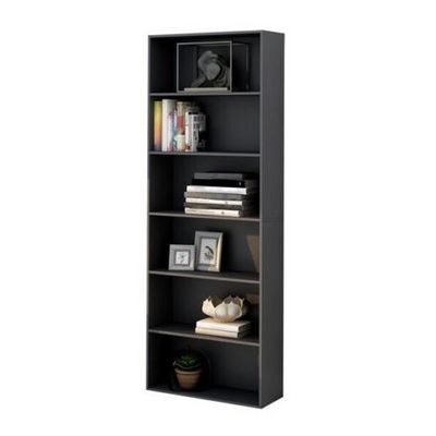 Wooden bookcase with 6 shelves, book collection cabinet and book display Units bookshelf