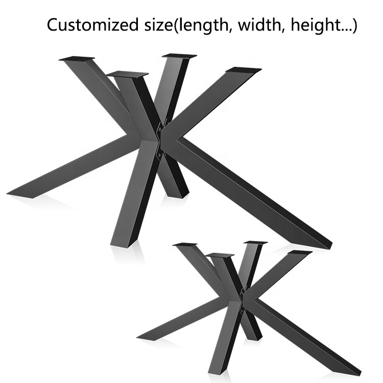 Table Bases Modern X Legs Dining Table Iron Leg, Spider Shape Metal Leg For Table