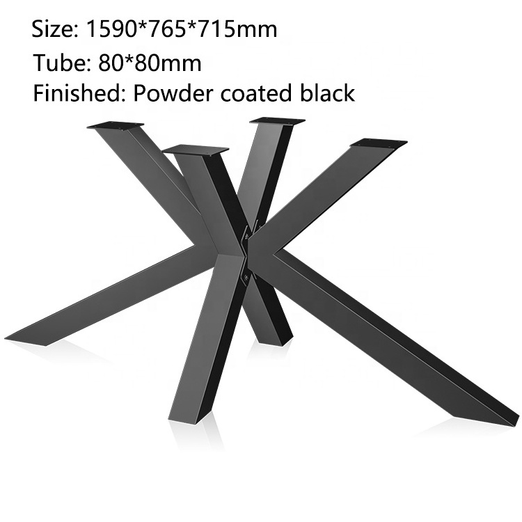 Table Bases Modern X Legs Dining Table Iron Leg, Spider Shape Metal Leg For Table