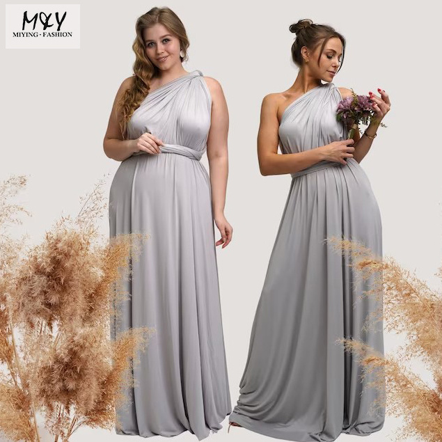 Custom your brand wedding Bridesmaid Infinity Twist wrap Prom dress Convertible Evening gown Multi-way Sage Maxi dress for women