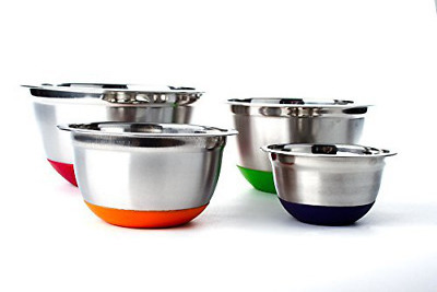 Export Quality Stainless Steel German mixing Bowls with Silicone Bottom classy look high grade stainless steel