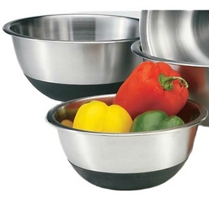 Export Quality Stainless Steel German mixing Bowls with Silicone Bottom classy look high grade stainless steel