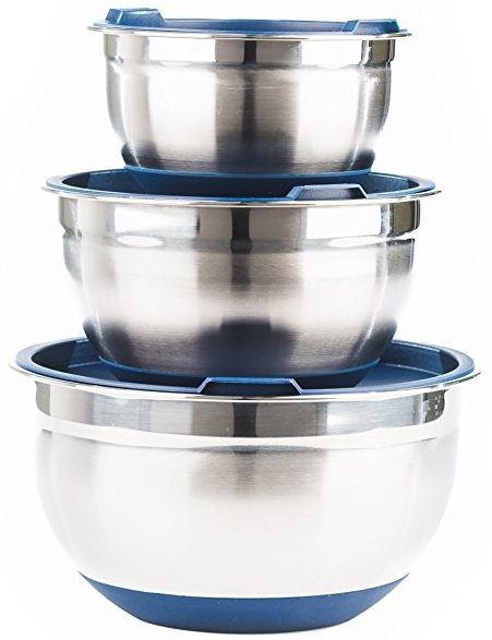 Export Quality Stainless Steel German mixing Bowls with Silicone Bottom classy look high grade stainless steel