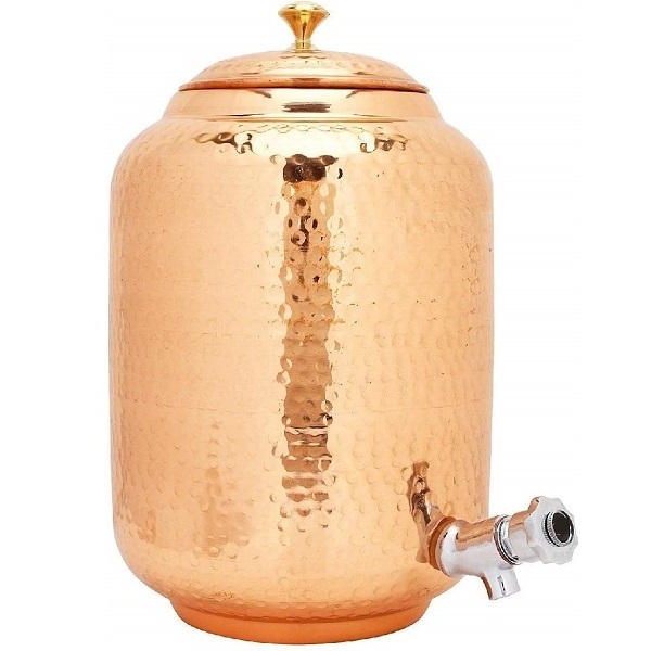 Traditional Copper Water Dispenser Pot For Sale Copper Water Dispenser Manufacturers And Exporters from India