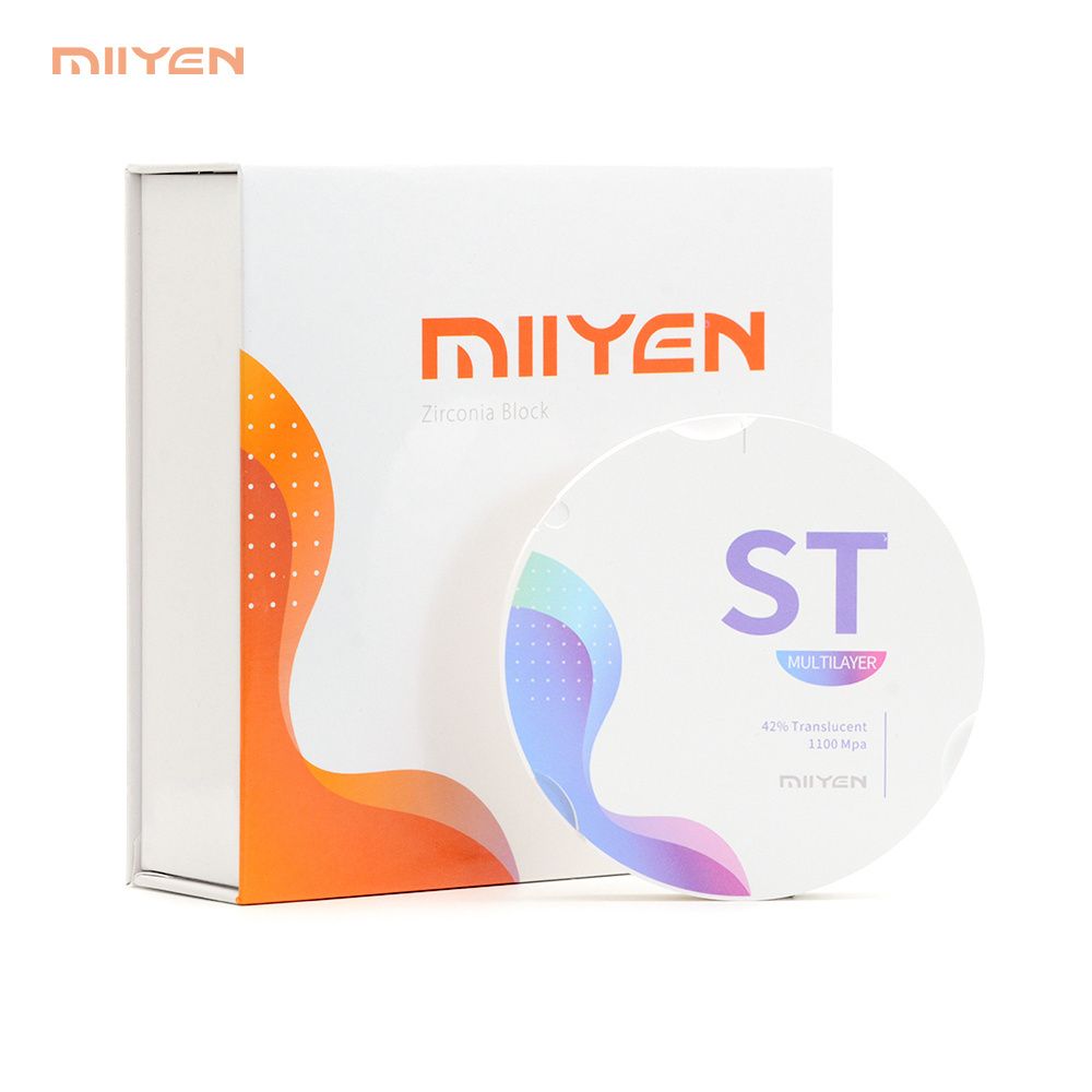 MIIYEN ST ML Ceramic Disc 98 System Posterior Teeth Milling CADCAM Dental Laboratory Multilayer Zirconia Blocks 10-30mm