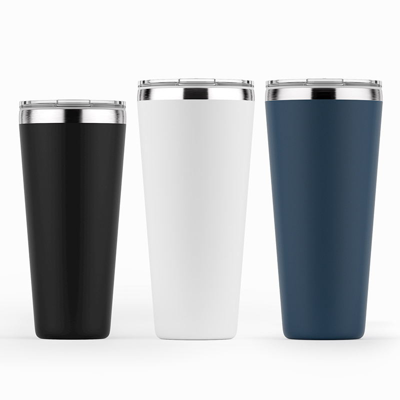 22 oz Stainless steel insulated vacuum tumbler plastic lid water bottle Chug wine tumbler coffee mug