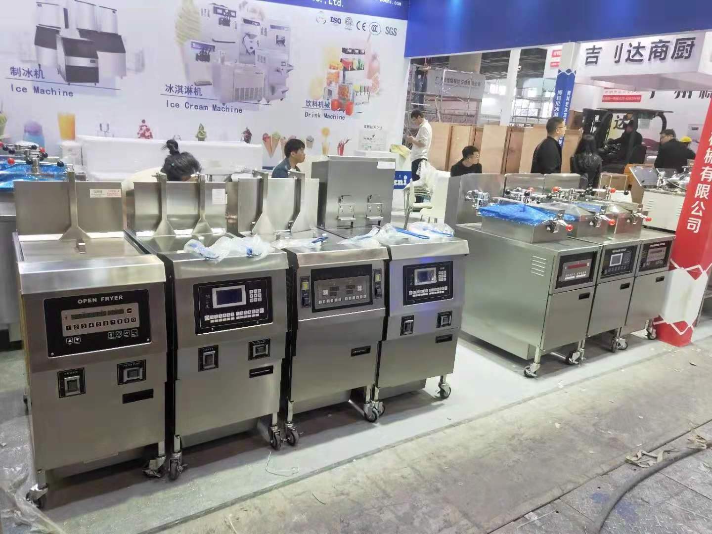 PFG-800 high quality CE ISO stainless steel broaster automatic chicken churros machine with fryer