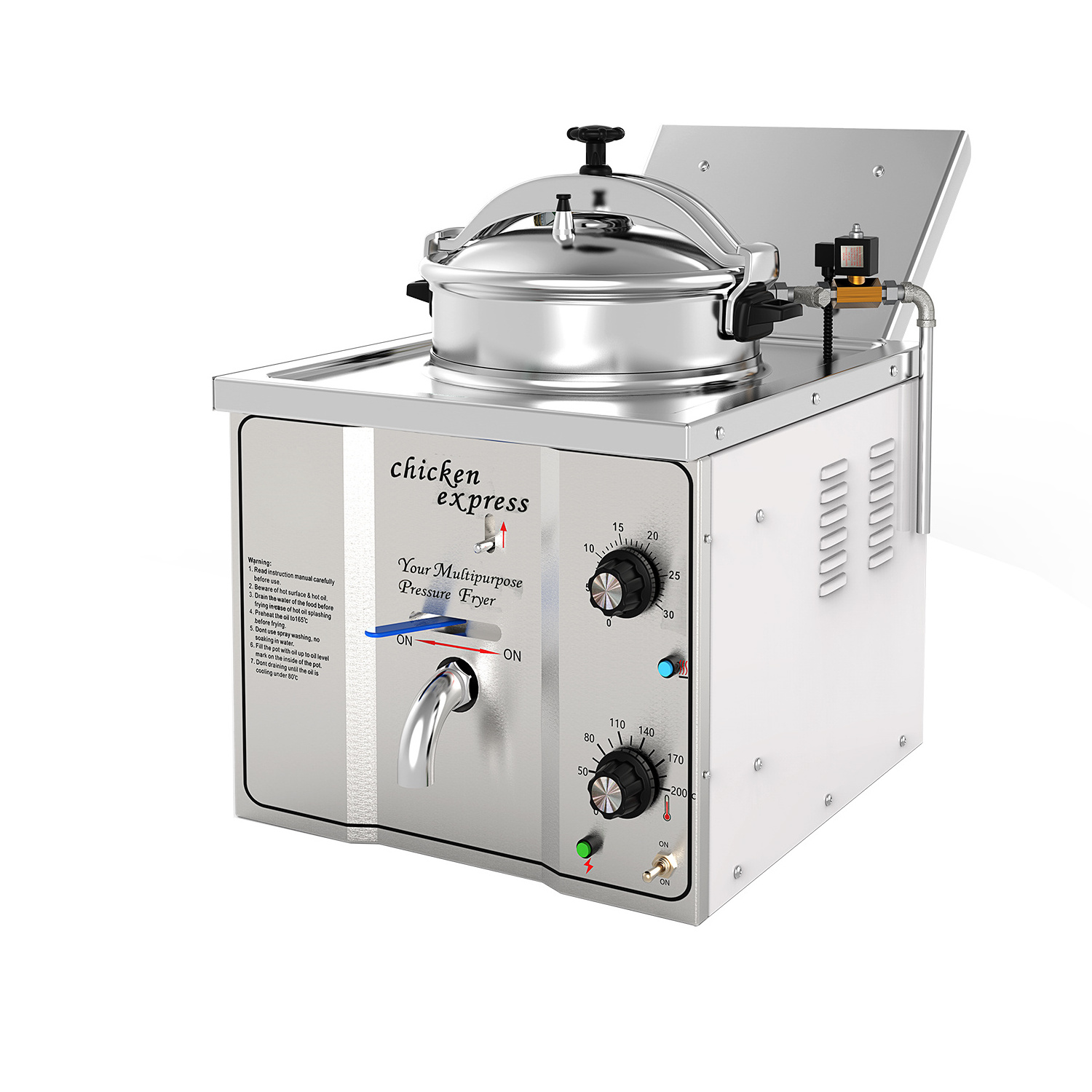 Mijiagao 304 Stainless Steel Small Commercial Pressure Used Broaster Pressure Fryer