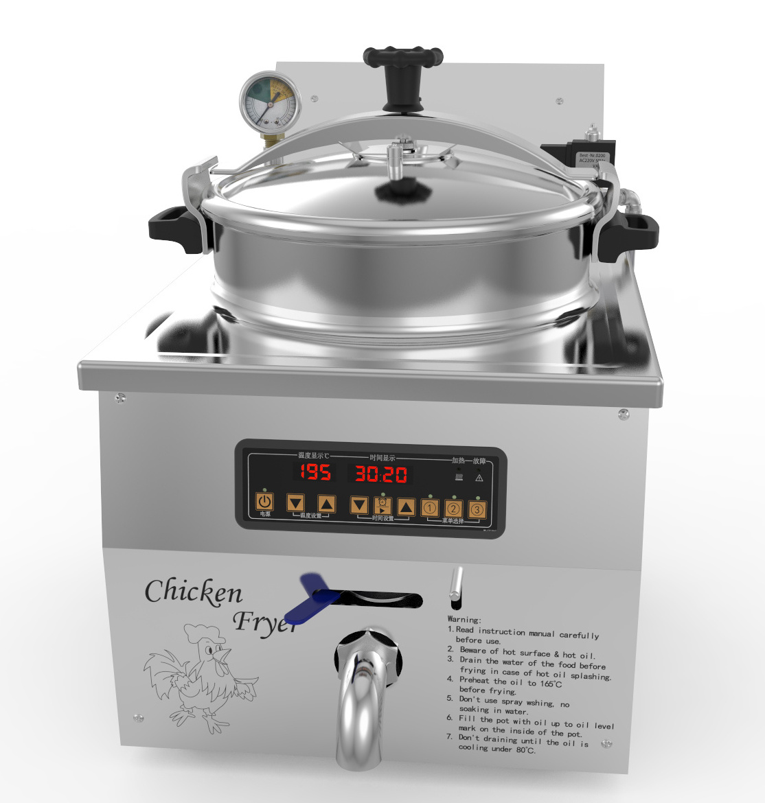 MDXZ-16 Table Top Pressure Fryer Chicken Express electric table top fryer portable restaurant pressure fryer