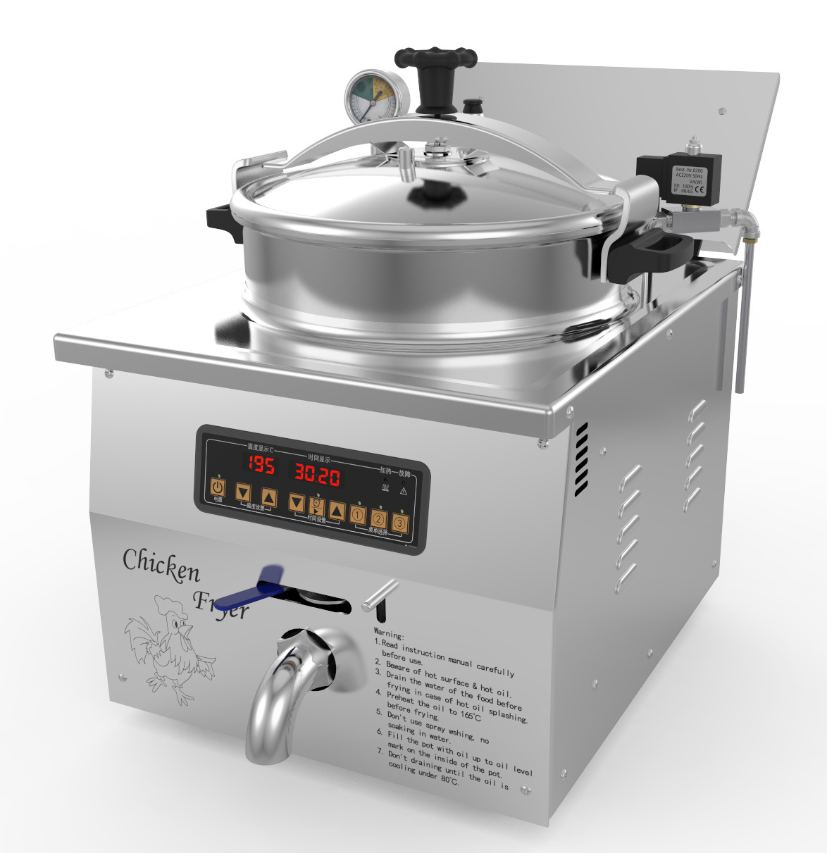 MJG-16 high quality CE ISO chicken pressure fryer /table top pressure fryer   (manufacturer)