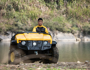 Water cooled motor electric buggy Side by Side 6 Wheel Farm Electric Vehicle 6x4