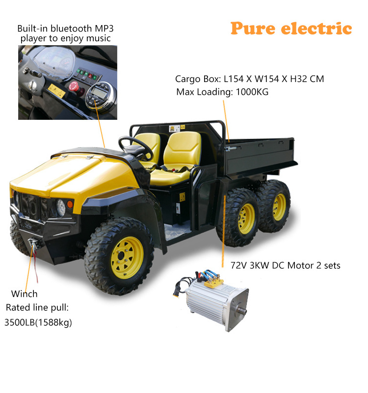 With CE certification utv side by side 5KW AC Motor electric utv electric golf cart ready to ship