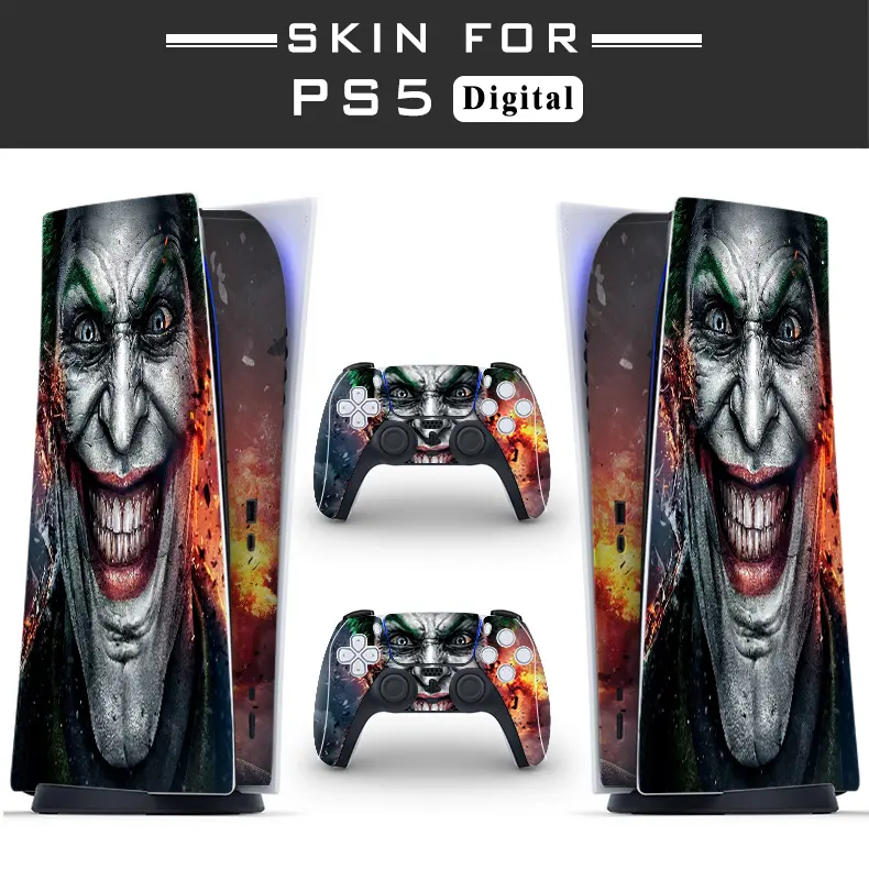 Disc Edition Skin Sticker Decal Cover for PlayStation 5 Console and Controllers Vinyl Stickers & Skins For PS5